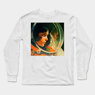 We Are Floating In Space - 65 - Sci-Fi Inspired Retro Artwork Long Sleeve T-Shirt